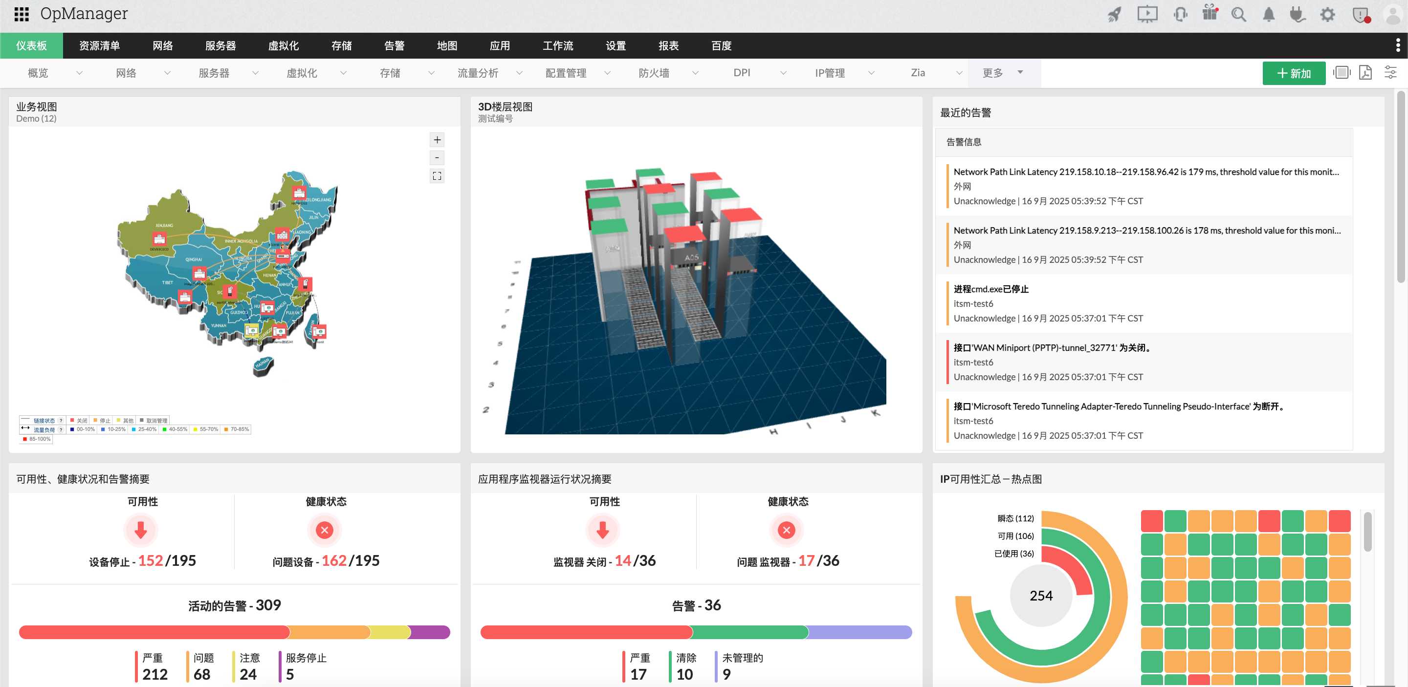 OpManager Multi-Scenario Monitoring OpManager多场景监控