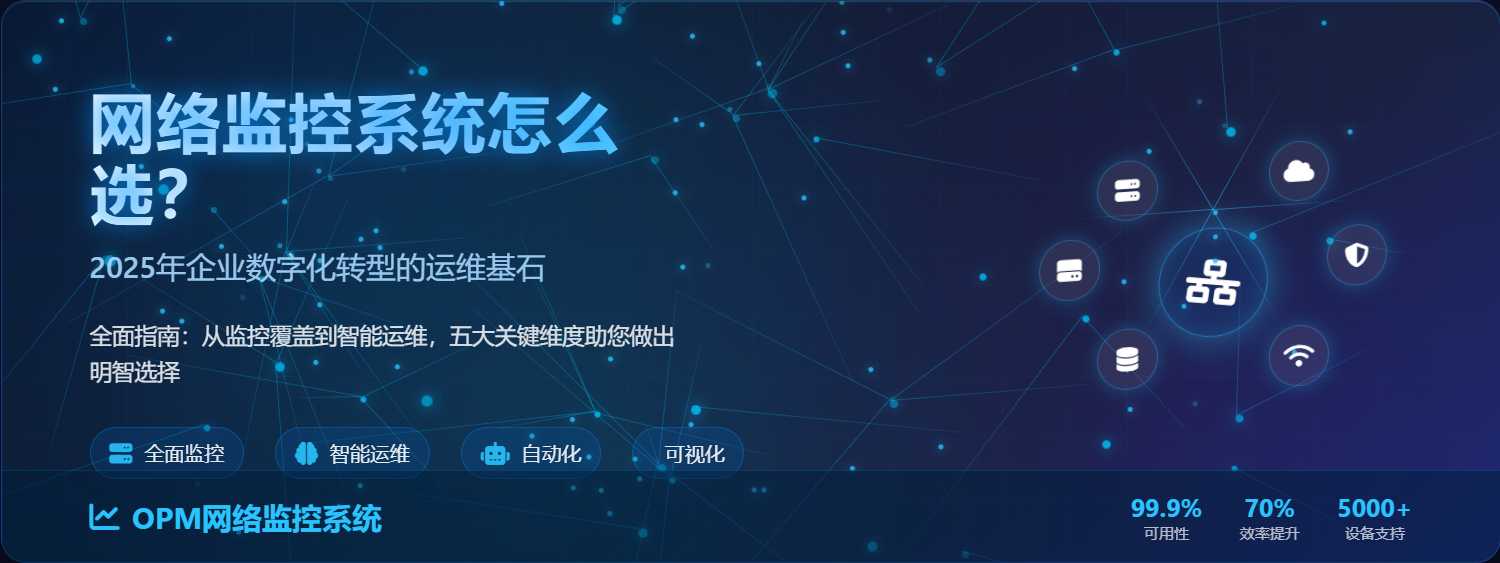 企业网络中断 1 分钟损百万?2025 网络监控系统怎么选?一文读懂 “自愈型网络” 构建关键
