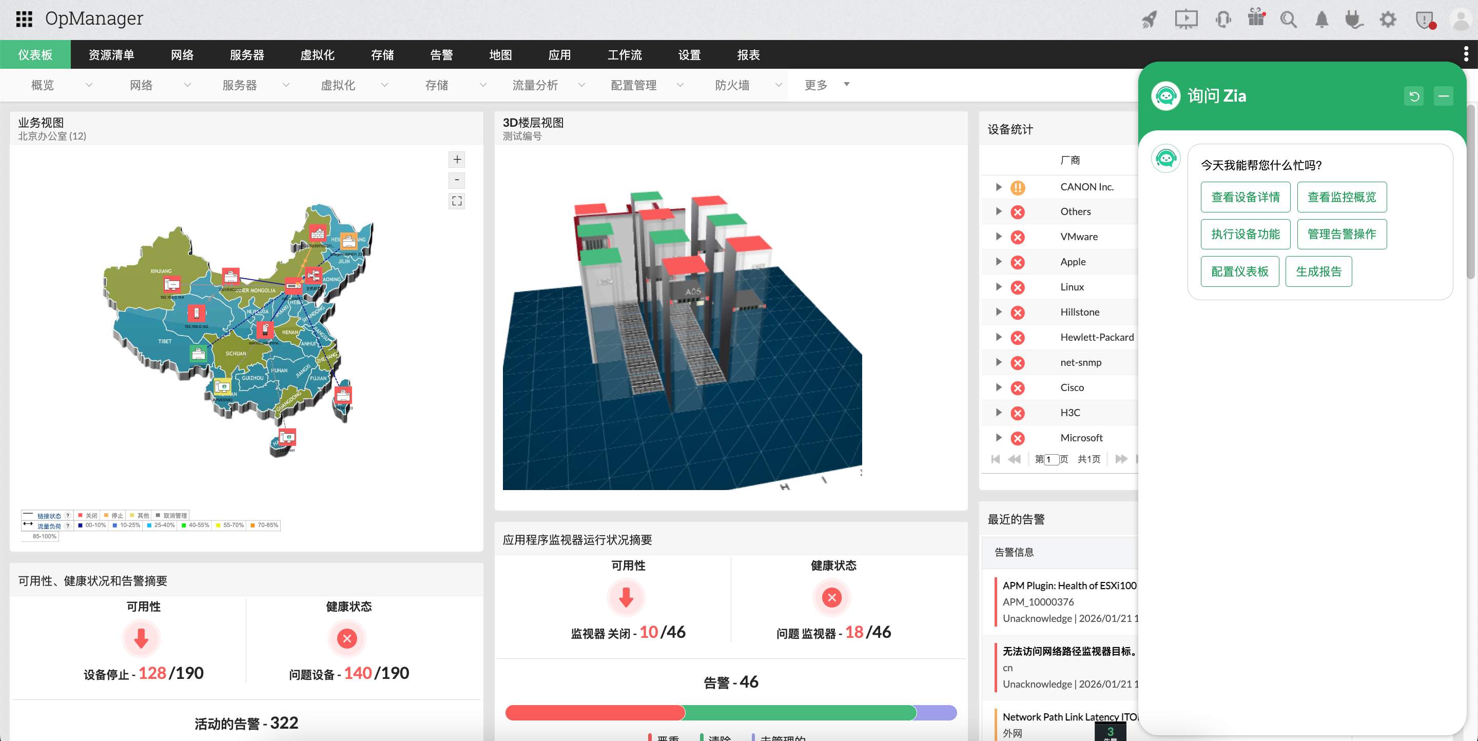 OpManager可视化界面