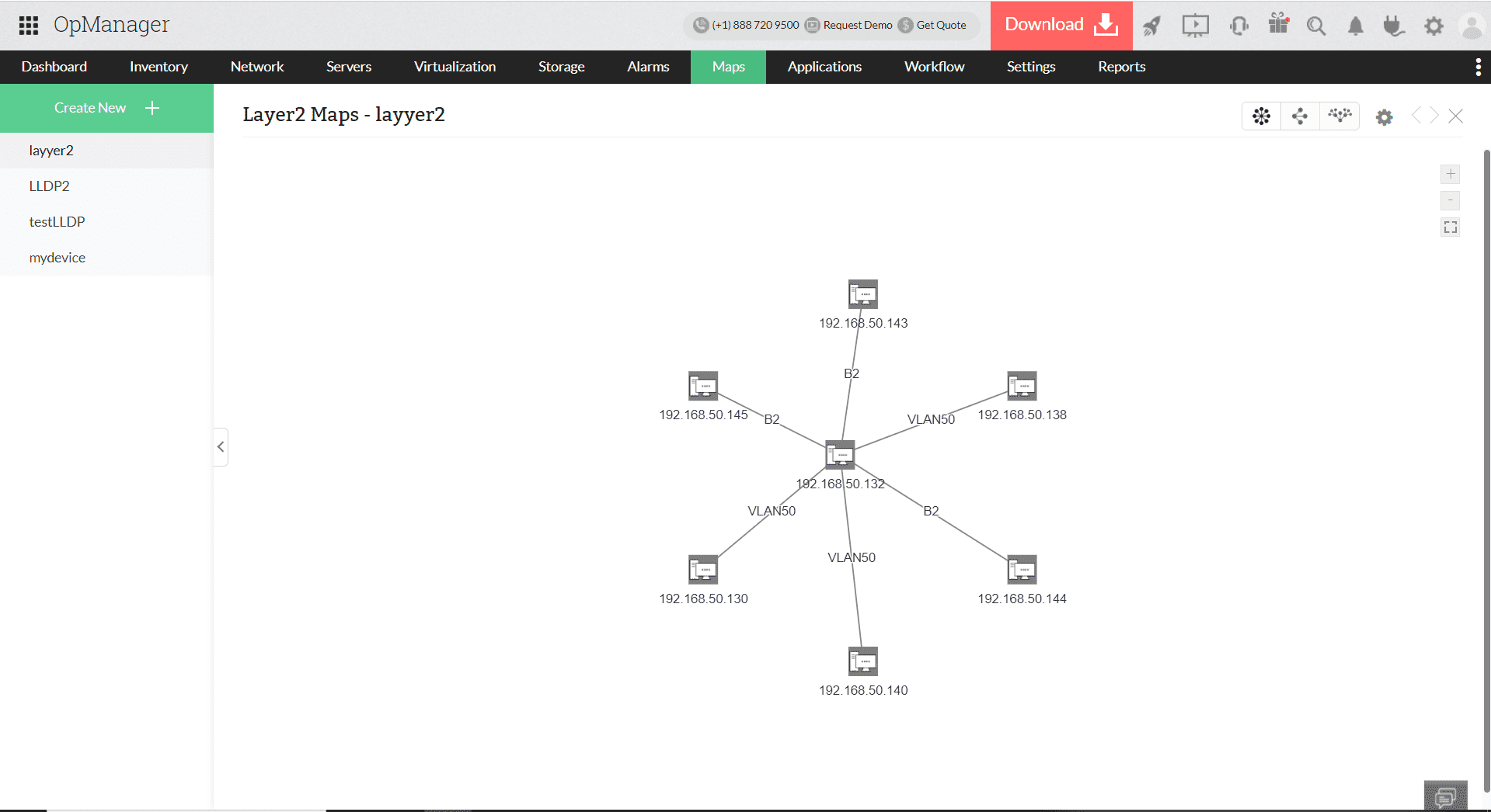 OpManager Layer2 Mapping layer2映射
