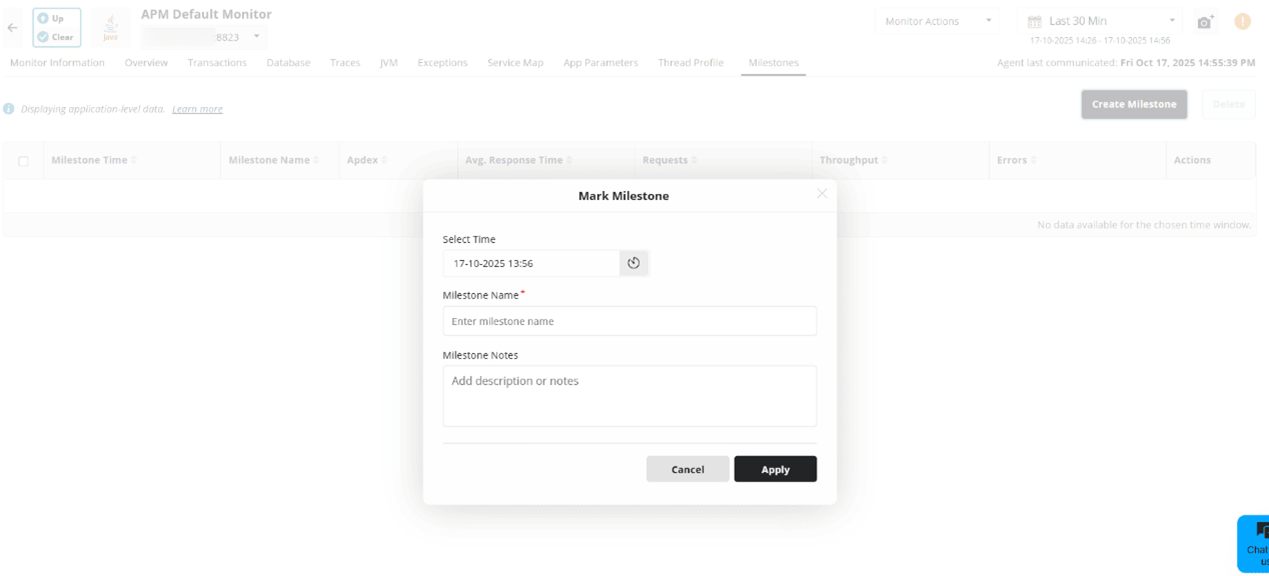 Milestone Marker | Applications Manager