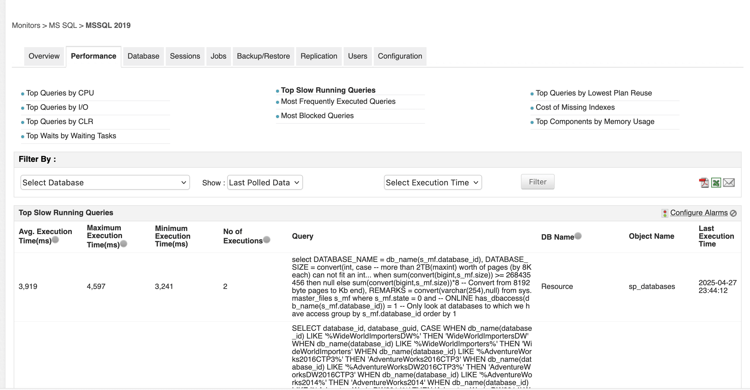 SQL Performance Tuning with Applications Manager