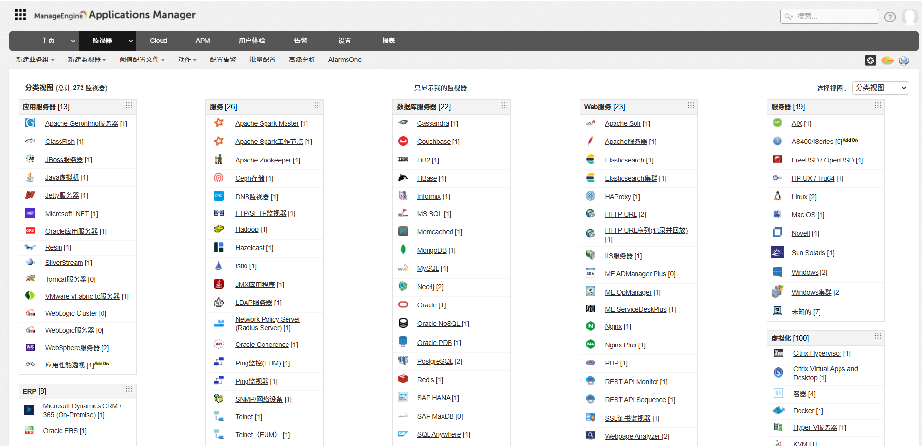Applications Manager 云监控