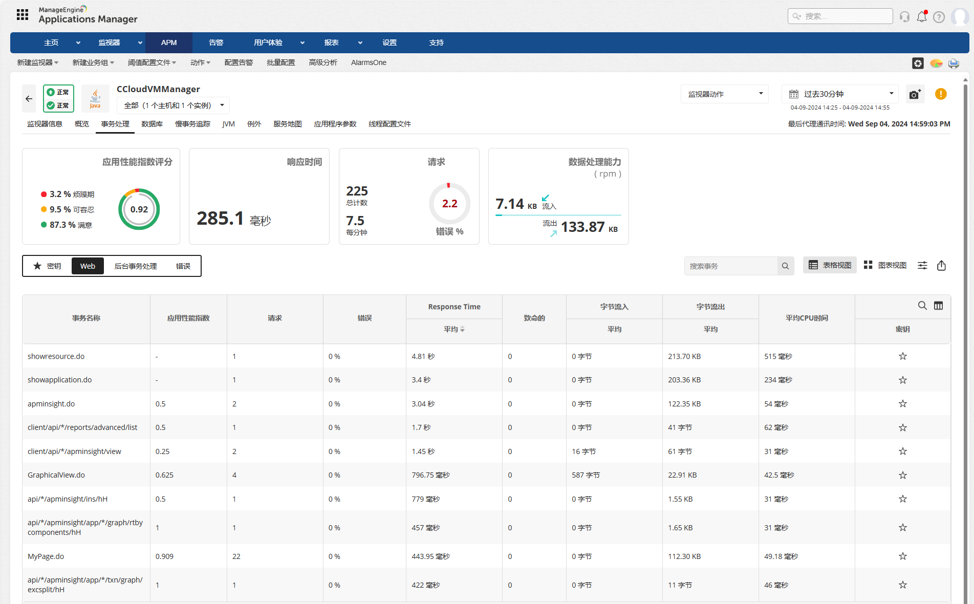 监控Web应用 - ManageEngine Applications Manager