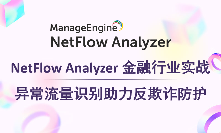 NetFlow Analyzer 金融行业实战,异常流量识别助力反欺诈防护