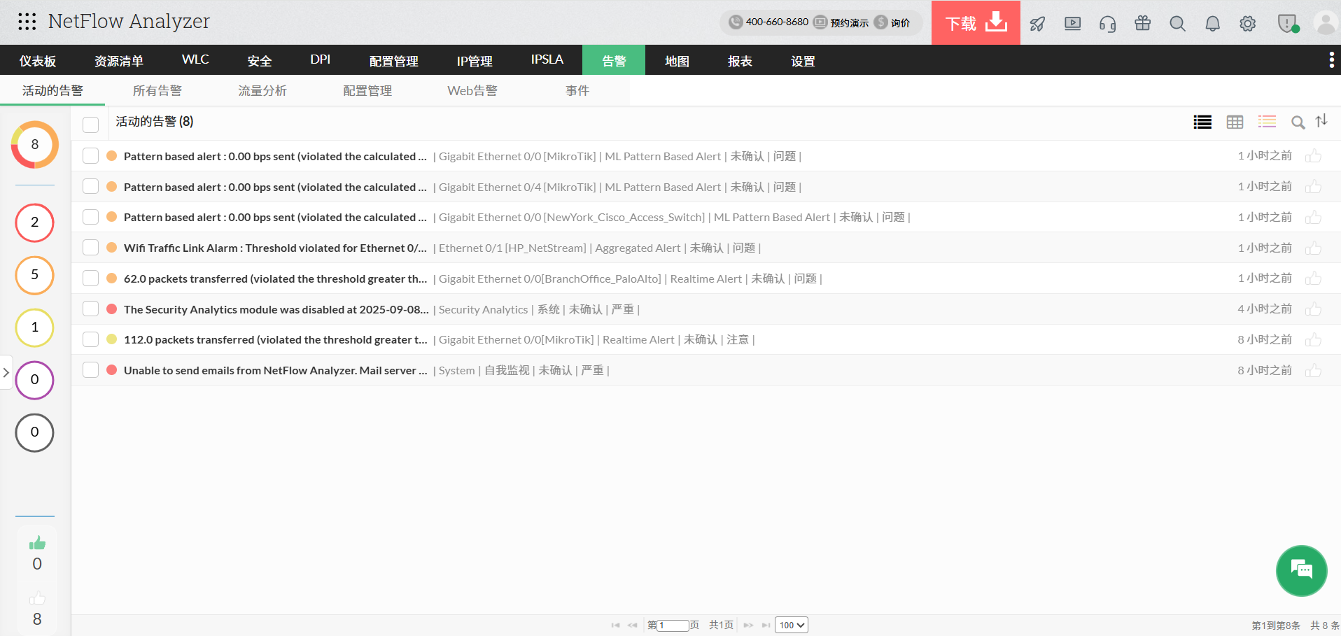 网络带宽监控软件 - ManageEngine NetFlow Analyzer