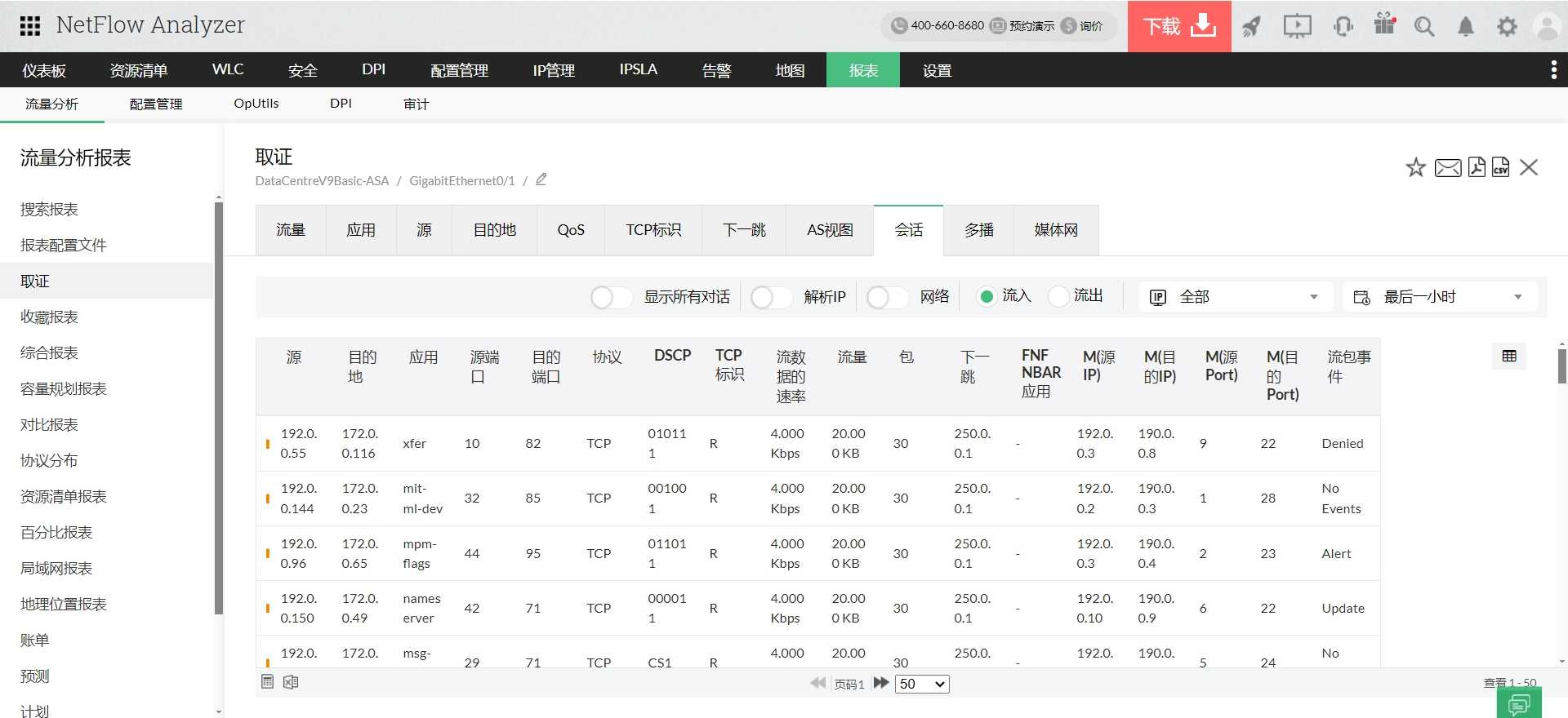 网络嗅探器工具软件 - ManageEngine NetFlow Analyzer